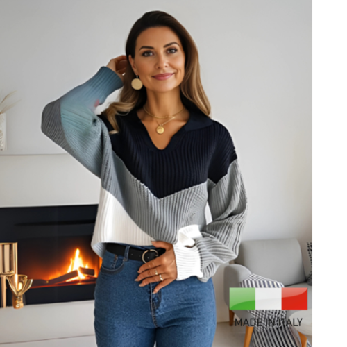 Pullover Morbido Donna a Maniche Lunghe